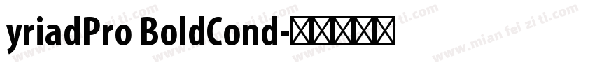 yriadPro BoldCond字体转换